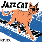 KNKX Jazz Cat Magnet-NEW